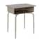 Flash Furniture HERCULES Student Desk w/Open Front Metal Book Box, Gray Desktop, Silver Frame and Navy Stack Chair FD-DESK-GYG-SCH3NB-GG - alternate 2